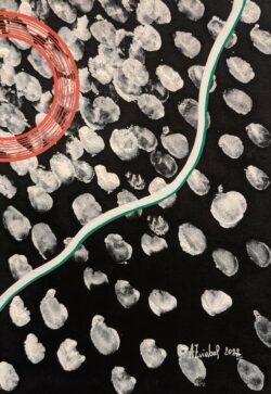 Œuf cru au contour vert